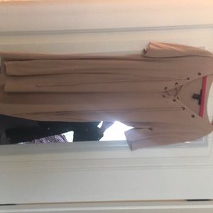 Lace- up Shirt Dress